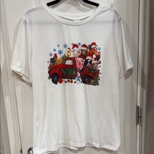 Festive White farm animal T-Shirt